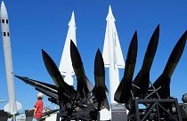 Dél-koreai és amerikai rakéták a szöuli Koreai Háborús Emlékmúzeumban