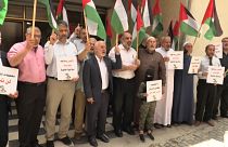 اعتصام لنواب حماس في المجلس التشريعي بغزة يعتصمون أمام منزل رئيس الحركة إسماعيل هنية للتنديد بـ"مسيرة الأعلام" الإسرائيلية، 29 مايو 2022.