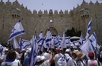 Israelis wave national flags to mark Jerusalem Day