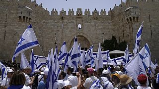 Israelis wave national flags to mark Jerusalem Day