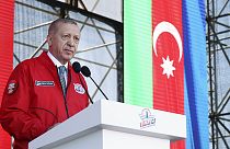 Ο Τούρκος πρόεδρος κατά την επίσκεψή του στο Αζερμπαϊτζάν