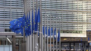 أعلام الاتحاد الأوروبي خارج البرلمان الأوروبي، بروكسل