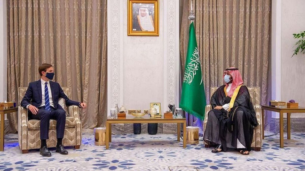 ولي العهد السعودي الأمير محمد بن سلمان يلتقي مع كبير مستشاري الرئيس الأمريكي جاريد كوشنر في الرياض، المملكة العربية السعودية، الثلاثاء 1 سبتمبر 2020.