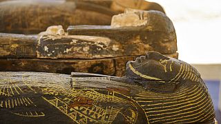Egypt unveils major find of 250 sarcophagi and 150 statuettes in Saqqara
