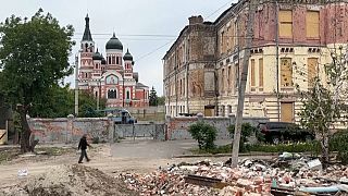 Исторический центр Харькова, подвергшийся бомбардировкам. 30 мая 2022 г.