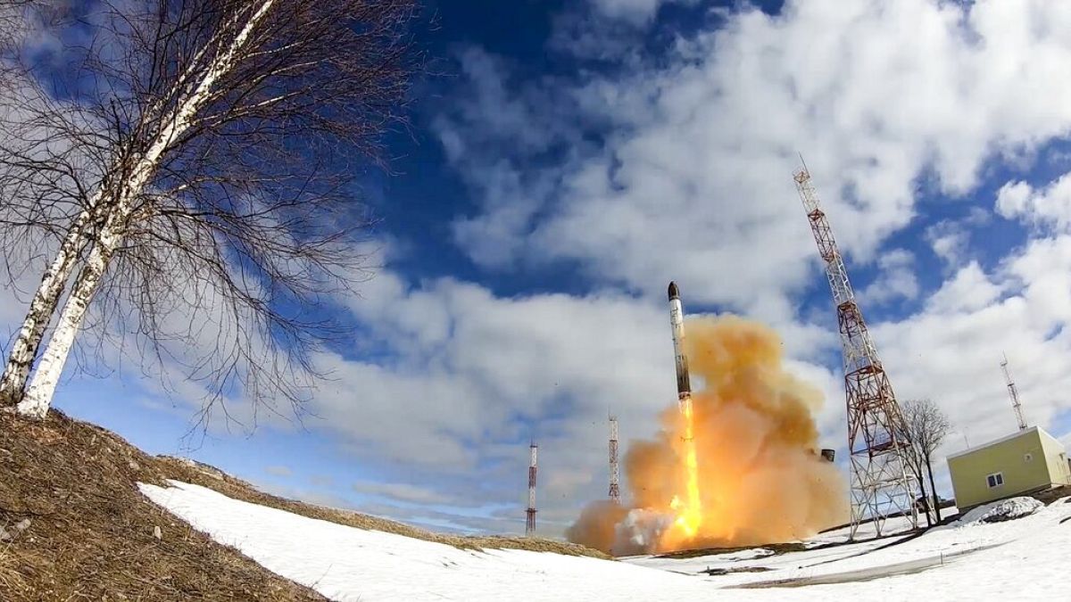 Szarmat interkontinentális rakéta tesztje 2022. 04.20.-án
