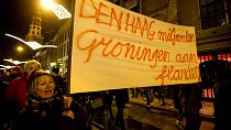 Una manifestazione contro gli impianti di Groninga, nei Paesi Bassi
