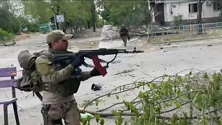 Russischer Soldat in Sjewjerodonezk