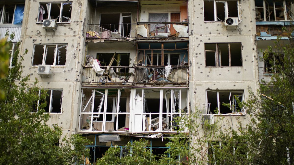 As marcas de destruição em Severodonetsk, na Ucrânia