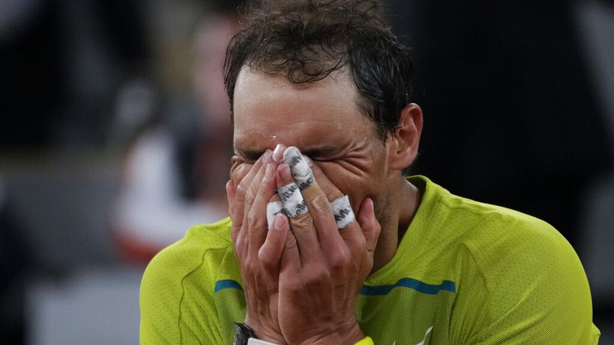 Rafael Nadal nach dem Sieg gegen Novak Djokovic in Paris