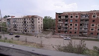 مباني سكنية تعرضت للقصف في أوكرانيا