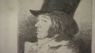 Einer der Kupferstiche aus Goyas "Los Caprichos"