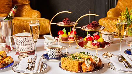 A selection of afternoon tea treats at The Guardsman Hotel
