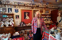 Ahead of Queen Elizabeth's Platinum Jubilee marking 70 years on the throne, Margaret Tyler shows off her royal family collection.