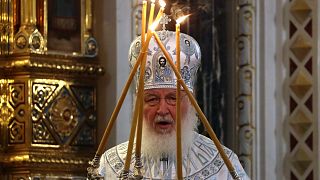 Kirill, Moszkva és egész Oroszország pátriárkája istentiszteletet tart
