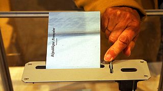 Scène de vote dans un village du sud-ouest de la France, lors du second tour de l'élection présidentielle le 24/04/2022