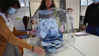 На избирательном участке во Франции