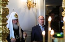 Archív felvétel: az egyházi vezető és az orosz elnök a Valaam-szigeti kolostorban