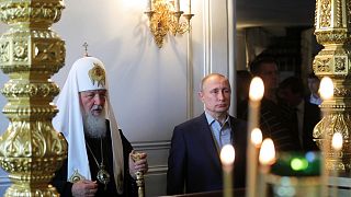 Archív felvétel: az egyházi vezető és az orosz elnök a Valaam-szigeti kolostorban 