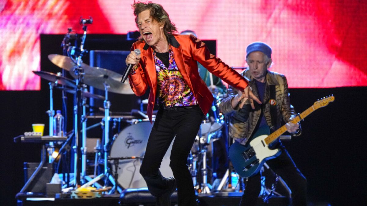 Los Rolling Stones durante su concierto en Madrid