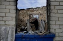 Megsemmisült otthon a Kijev közelében lévő Potasnyában