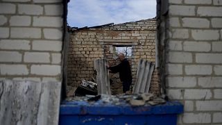 Megsemmisült otthon a Kijev közelében lévő Potasnyában
