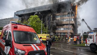 Un incendie a ravagé un immeuble de bureaux à Moscou