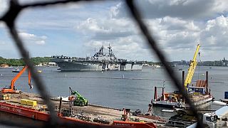 US Warship USS Kearsarge in Stockholm