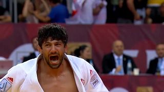 La légende du judo géorgien Lasha Shavdatuashvili a brillé lors du Grand Chelem de Tbilissi, le 4 juin 2022.