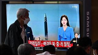 لقطات لتجربة صاروخ كوري شمالي، 5 يونيو 2022
