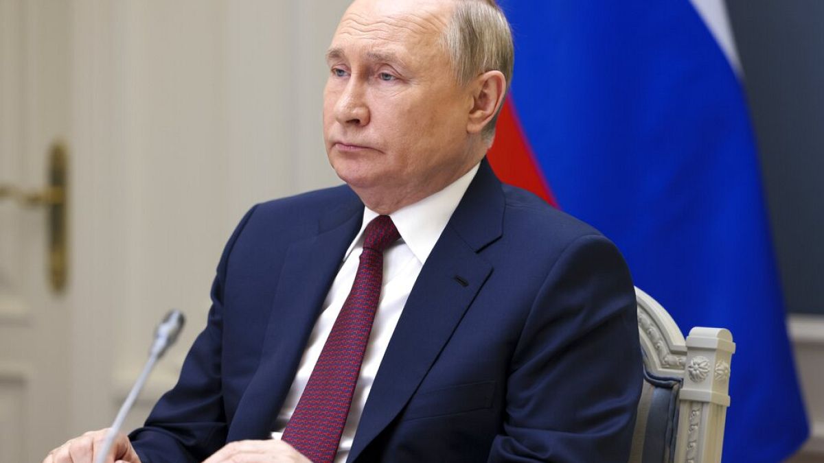 Putyin egy 2022 májusában készült felvételen