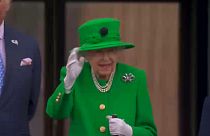 II. Erzsébet a Buckingham-palota erkélyén 2022. június 5.én