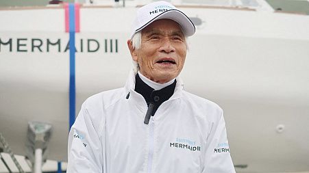 Eighty-three-year-old yachtsman Horie arrived in Japan early on June 4, 2022.