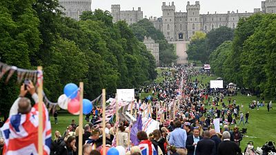 Thousands of people gathered for the Big Jubilee Lunch on The Long Walk in Windsor in an attempt to break the world record for the longest picnic ever