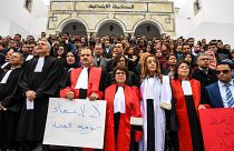 وقفة احتجاجية للقضاة في تونس - أرشيف.