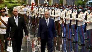López Obrador junto a su homólogo cubano en una reciente visita a La Habana (Cuba).