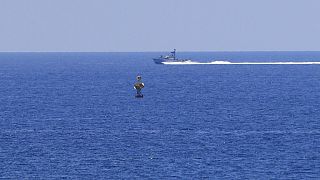 Bir İsrail Donanması gemisi Akdeniz'de devriye geziyor