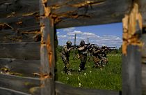 Άντρες του ουκρανικού στρατού σε άσκηση- εικόνα αρχείου