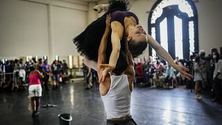 Un ensayo del programa dedicado a Ben Stevenson del Ballet Nacional de Cuba.