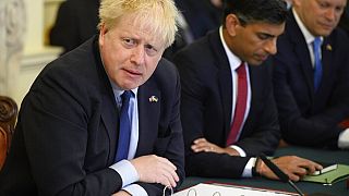 Премьер Великобритании Борис Джонсон на заседании кабинета министров, 7 июня 2022 г. 