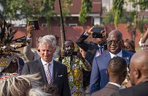 Le roi Philippe de Belgique (à g.) et le président congolais Félix Tshisekedi - Kinshasa (RDC), le 07/06/2022