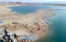 The archaeological site of Kemune in the dried-up area of the Mosul reservoir.