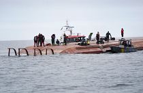 The Danish cargo ship Karin Høj capsized last December after colliding with a British vessel in the Baltic Sea.