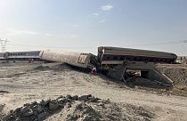 Descarrilamiento de un tren en Irán