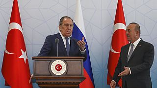 Главы МИД Турции и России на пресс-конференции по итогам переговоров в Анкаре. 8 июня, 2022 г.