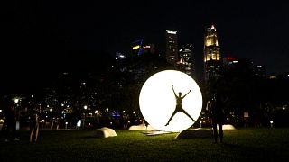 Une des installations du festival i Light Singapore