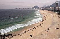Plage de Copacabana à Rio de Janeiro au Brésil