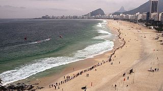Plage de Copacabana à Rio de Janeiro au Brésil