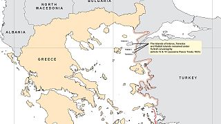 Yunanistan Dışişleri Bakanlığı'nın yayınladığı haritalar
