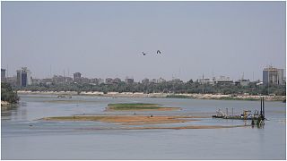 إنخفاض واضح بمنسوب مياه نهر دجلة - بغداد 2022